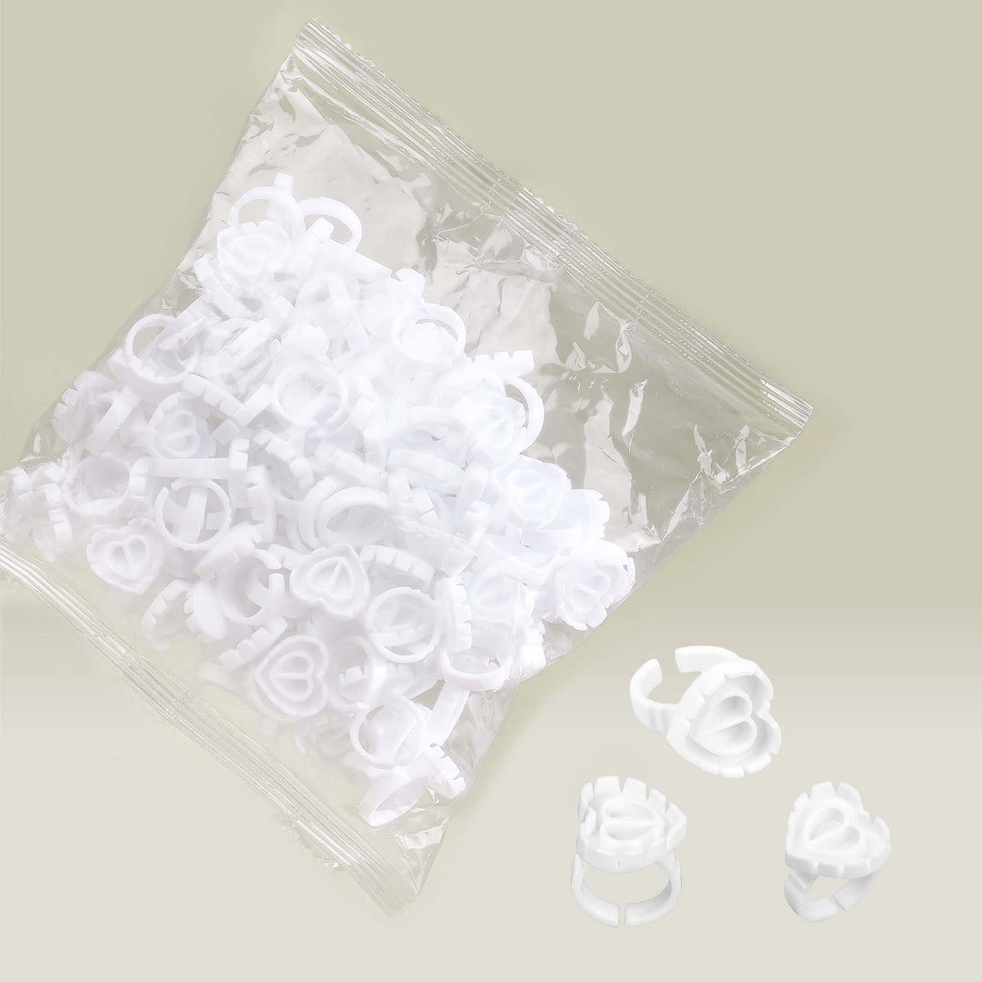 100PCS Heart-Shaped Ring Cup