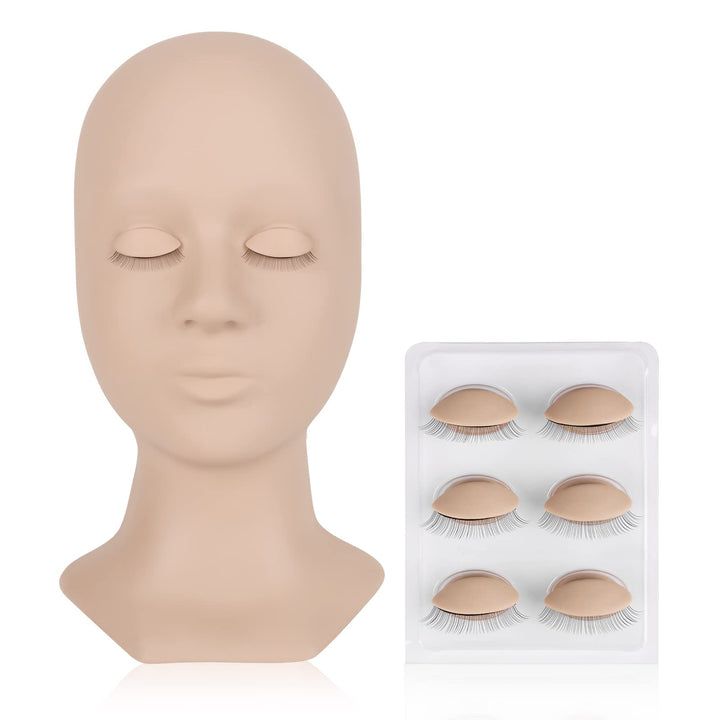 Removable Eyelids Mannequin Head